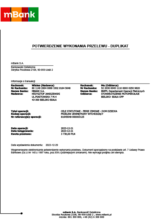 dowod wplaty dd
