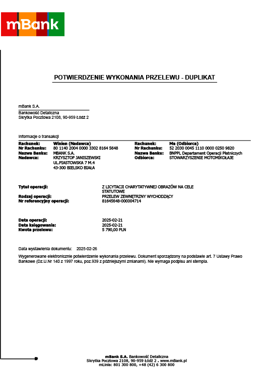 dowód wplaty